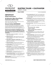 Snowjoe Sunjoe TJ603E Operator's Manual