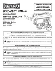 Black Max BM10500 Series Operator's Manual