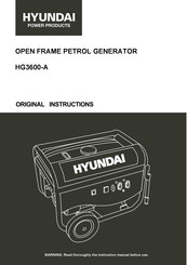Hyundai HG3600-A Original Instructions Manual