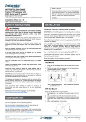 HMS Networks Intesis IN775FGL00 O000 Series Installation Sheet
