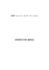 IGBT TIG-500 Instruction Manual