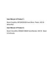 Bosch CleverMixx MSM2610BGB Instruction Manual