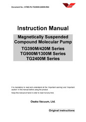 OSAKA VACUUM TG390M/420M Series Instruction Manual