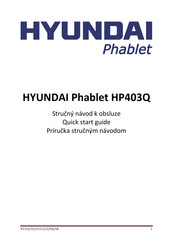 Hyundai Phablet HP403Q Quick Start Manual