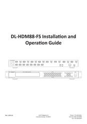 DigitaLinx DL-HDM88-FS Installation And Operation Manual