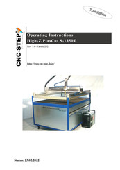 CNC-Step High-Z PlasCut S-1350T Operating Instructions Manual