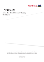 ViewSonic LDP163-181 User Manual