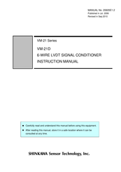 Shinkawa VM-21 Series Instruction Manual