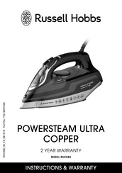 Russell Hobbs POWERSTEAM ULTRA COPPER RHC560 Instructions And Warranty