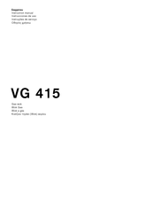 Gaggenau VG 415 Instruction Manual