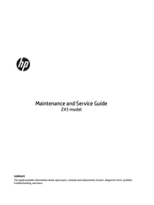 HP Z43 Maintenance And Service Manual