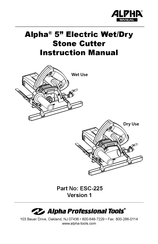 Alpha ESC-225 Instruction Manual