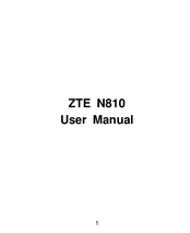 Zte N810 User Manual