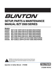 Textron BUNTON BZT 2000 Series Operation & Safety Manual