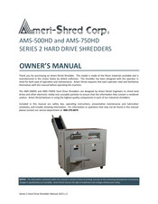 Ameri-Shred AMS-500HD Series Owner's Manual