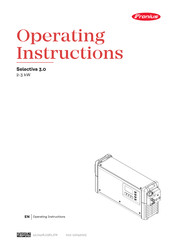 Fronius Selectiva 3.0 Operating Instructions Manual