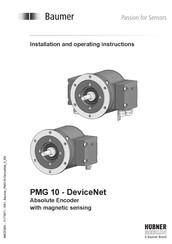 Baumer HUBNER BERLIN DeviceNet PMG 10 Installation And Operating Instructions Manual