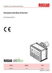 Riello 40 Bio G5 Installation, Use And Maintenance Instructions