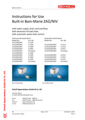 Scholl 3211/ZAU/NIV Instructions For Use Manual