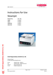 Scholl Steamjet F 0221 Instructions For Use Manual