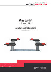 AUTOPSTENHOJ Masterlift 2.30 Installation Instructions Manual