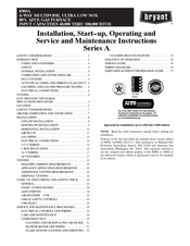 Bryant 830SA Installation, Start-Up, Operating And Service And Maintenance Instructions