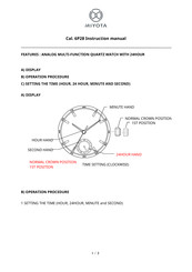 Citizen 6P28 Instruction Manual