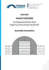 Storage Canopy End Wall EWC2620R Assembly Instructions Manual
