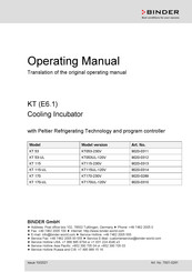 Binder 9020-0310 Operating Manual