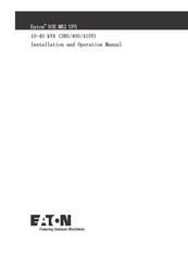 Eaton 93E MK2 Installation And Operation Manual