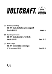 VOLTCRAFT SL-200 Operating Instructions Manual