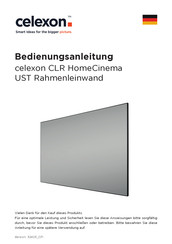 Celexon CLR HomeCinema UST Operating Instructions Manual