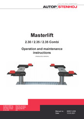 AUTOPSTENHOJ Masterlift 2.35 Combi Operation And Maintenance Instruction