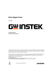 GW Instek GRA-408 Assembly Manual