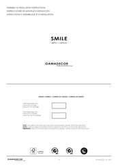 GAMADECOR Smile BPS1 Assembly/Installation Instructions