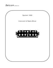 Setcom System 1600 Manual