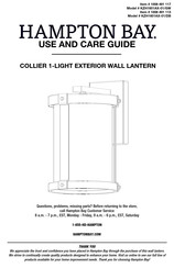 HAMPTON BAY COLLIER KZH1601AX-01/GW Use And Care Manual