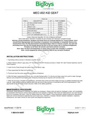 Playcore BigToys MEC-002 Quick Start Manual