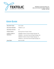 TEKTELIC Communications T0006749 User Manual