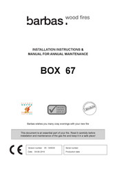 barbas BOX 67 Installation Instructions & Manual For Annual Maintenance