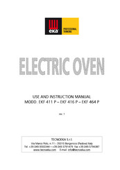 TECNOEKA EKF 416 P Use And Instruction Manual