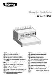 Fellowes Orion-E 500 Manual