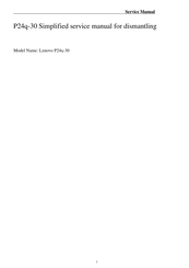 Lenovo ThinkVision P24q-30 Simplified Service Manual