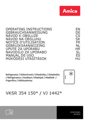 Amica VKSR 354 150 Series Operating Instructions Manual