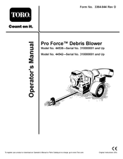 Toro Pro Force 44538 Operator's Manual