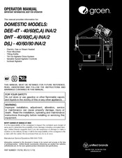 Groen D60 INA/2 Operator's Manual