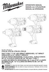 Milwaukee M18 FUEL 2764-20 Operator's Manual