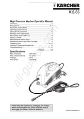 Kärcher K 2.35 Operator's Manual