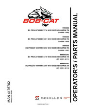 Schiller BOB-CAT BC PROCAT 6000 FX730 W/52 SIDE DISCHARGE TA Operator And Parts Manual