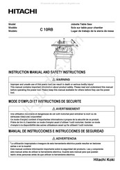 Hitachi Koki C 10RB Instruction Manual And Safety Instructions